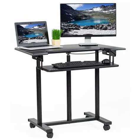 VIVO Mobile Standing Workstation, Computer Desk Cart, 35” Black | Shop Healthy Posture Store