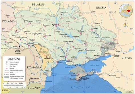 Political Map of Ukraine - Nations Online Project