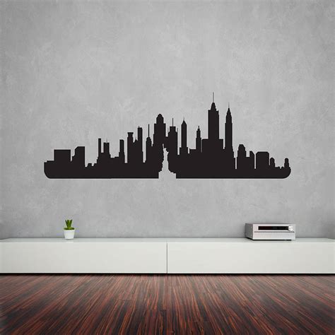 new york city skyline wall art decal by vinyl revolution | notonthehighstreet.com