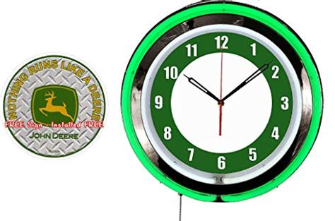 John Deere Official Licensed Product Neon Clock