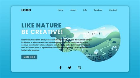 Responsive Website Landing Page Design | Title (Creative Nature) - Only Using CSS & HTML - YouTube