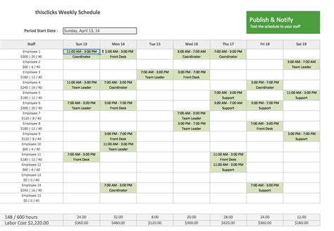 Free Excel Template for Employee Scheduling | Employee training, Training schedule, Spreadsheet ...