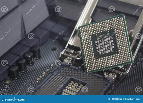 Intel LGA 1151 Cpu Socket On Motherboard Computer PC Stock Photo | CartoonDealer.com #111721968