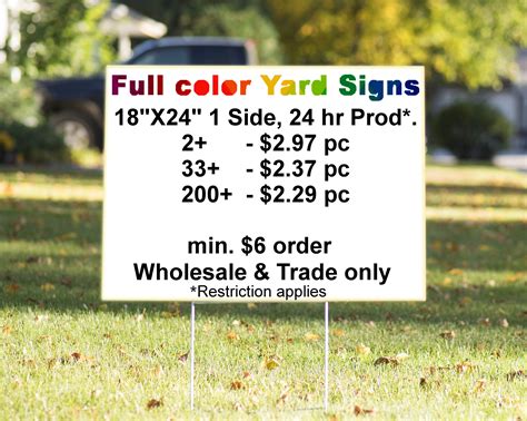 Wholesale Yard Signs | 18x24 Yard Signs | Direct Banner Printing