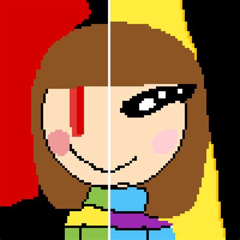 Pixilart - chara and frisk by SleepyMoTh13