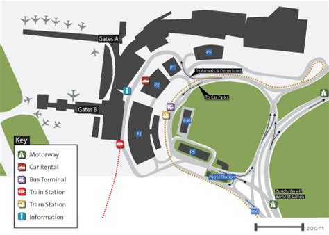 Zurich Airport Train Station Map - Tourist Map Of English