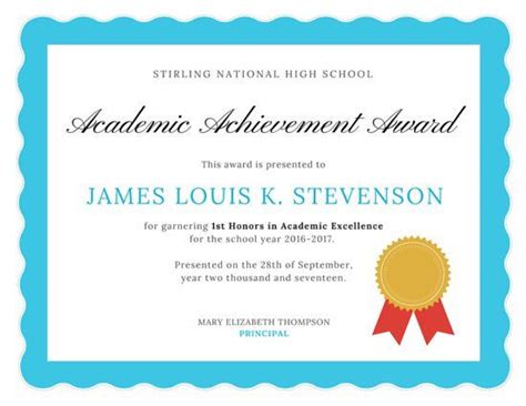 Academic Award Certificate Template - Zubasi pertaining to Academic Award Certificate Template ...