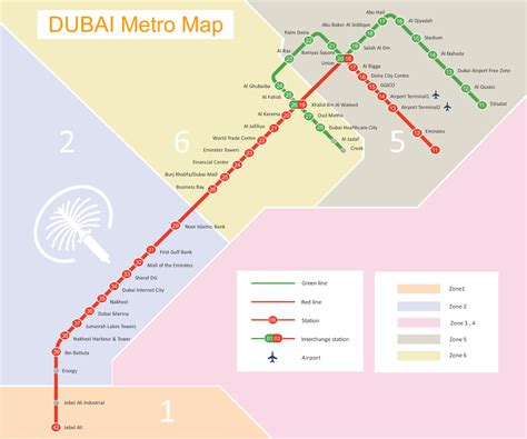 Dubai Metro Map | Land Transport Guru