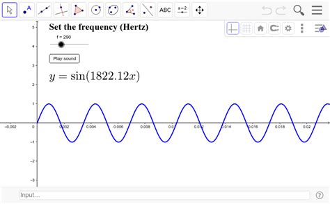 Play sine wave – GeoGebra