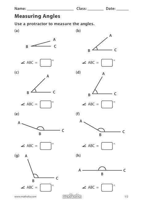 Measure Angles Worksheet - Angleworksheets.com