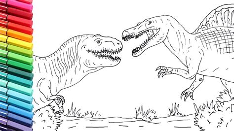 Spinosaurus Vs T Rex Coloring Pages - Infoupdate.org