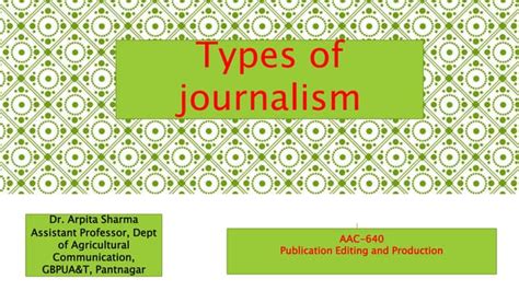 Types of Journalism | PPT