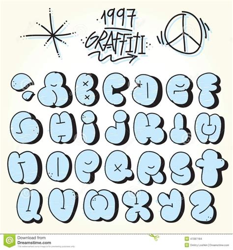 Throwie Graffiti Alphabet - Graffiti Art Inspirations | Graffiti lettering fonts, Graffiti ...