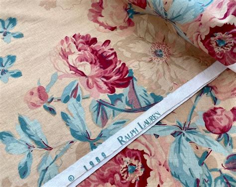 Ralph Lauren Fabric Remnant, Ralph Lauren Elsa Floral, 80s Cotton Fabric - Etsy