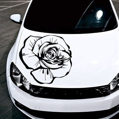 Car Decals Hood Decal Vinyl Sticker Rose Flower Floral Auto Decor Graphics OS160 | Car sticker ...