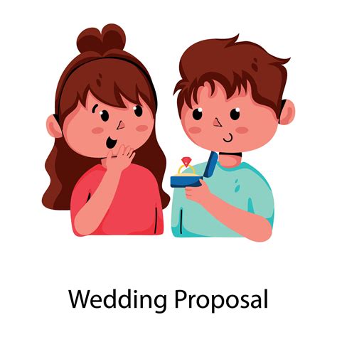 Trendy Wedding Proposal 36172072 Vector Art at Vecteezy