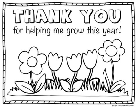 Teacher Appreciation Coloring Page – Projects In Parenting