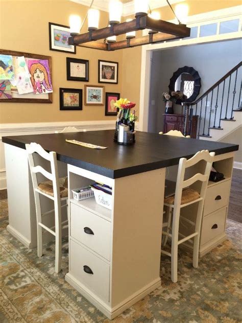 Crafting and homework station instead of a formal dining room that never gets used! … | Pinteres…