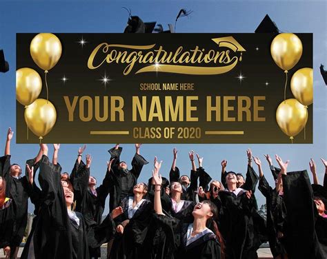 Graduation 2021 Banner, Personalize Graduation Banner, Graduation Decoration 2021, Custom Senior ...