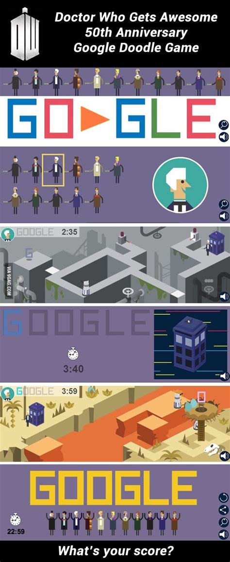 "Doctor Who" Google Doodle game launches to celebrate 50th anniversary! How much time do you ...