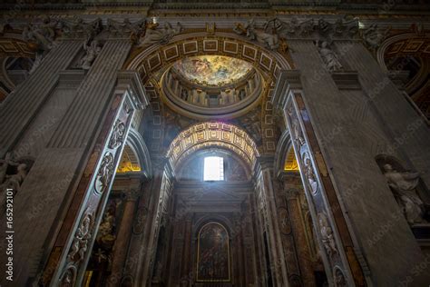 Interior of St. Peters Basilica, Rome Stock Photo | Adobe Stock