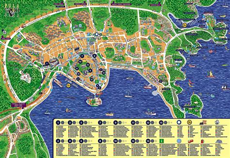 Pula map Croatia, Pula city plan