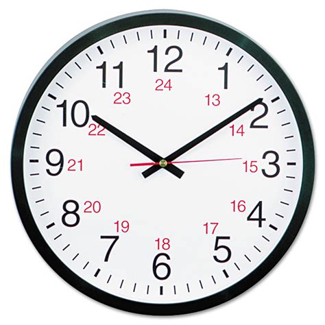 Universal 24-Hour Round Wall Clock | Wall clock, Clock, Round wall clocks