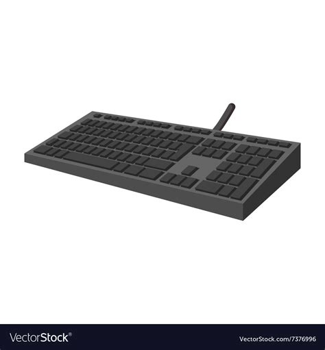 Black keyboard cartoon icon Royalty Free Vector Image