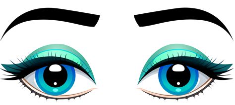 Female Blue Eyes with Eyebrows PNG Clip Art - Best WEB Clipart