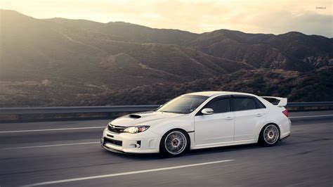 White Subaru Impreza WRX STI on the road wallpaper - Car wallpapers - #52488