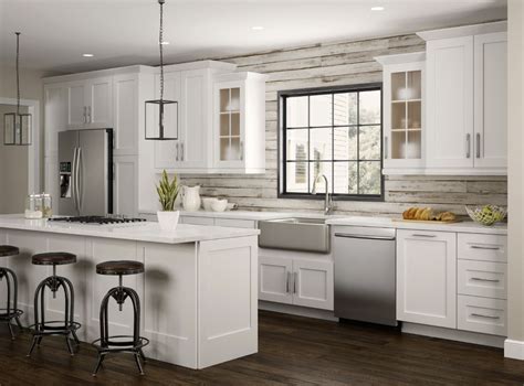 Newport Wall Cabinets in Pacific White – Kitchen – The Home Depot