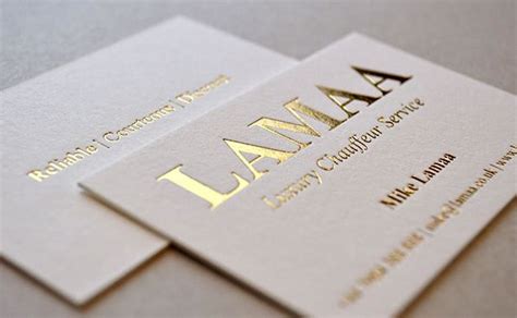 Gold Foil Business Cards - Printing company in lagos