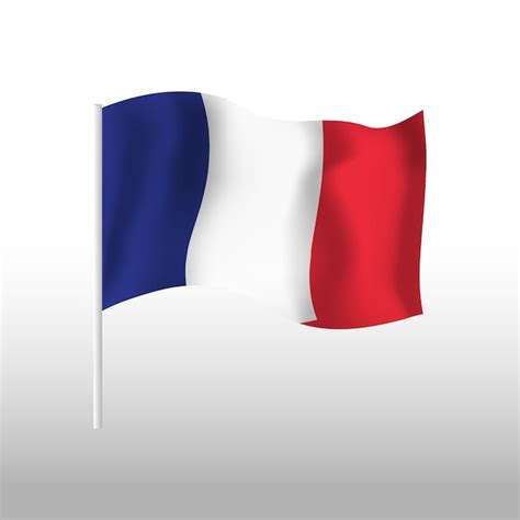 Premium Vector | French flag waving