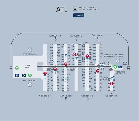 Hartsfield Jackson Atlanta International Airport | Airport map, Atlanta airport, Hartsfield ...