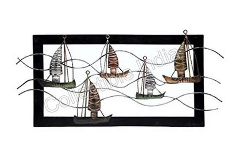 Collectible India Large Metal Wall Decor Art - Metal Boat Wall Mounted Hanging Sculpture at Rs ...