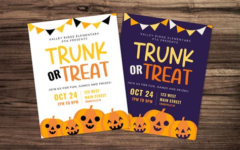 Trunk or Treat Flyer Template (Free to Edit & Customize for Your Event!)