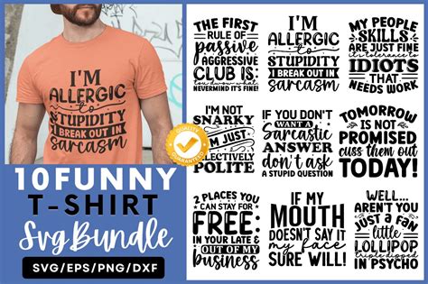 Funny Tshirt Svg Bundle | Graphic Objects ~ Creative Market