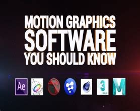 Motion Graphics Software – A Brief Guide