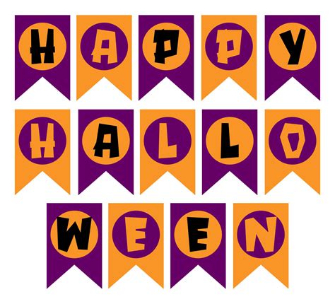 Happy Halloween Printable Banner