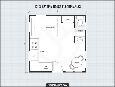 12 x 12 Tiny Home Designs, Floorplans, Costs And More - The Tiny Life