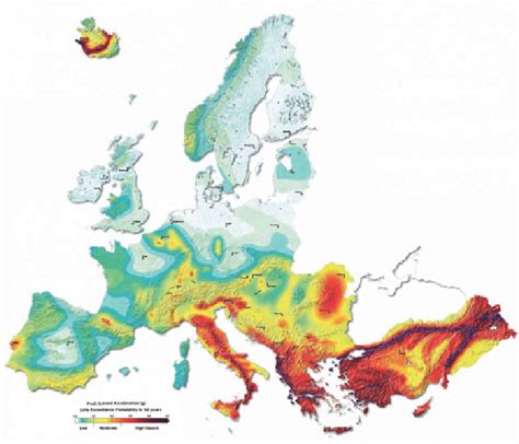 SHARE Project: Seismic map of Europe: Italy, Greece and Turkey are the... | Download Scientific ...