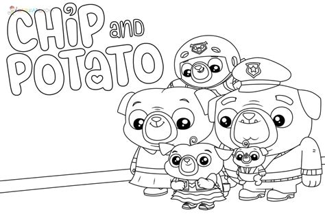 Chip and Potato Coloring Pages