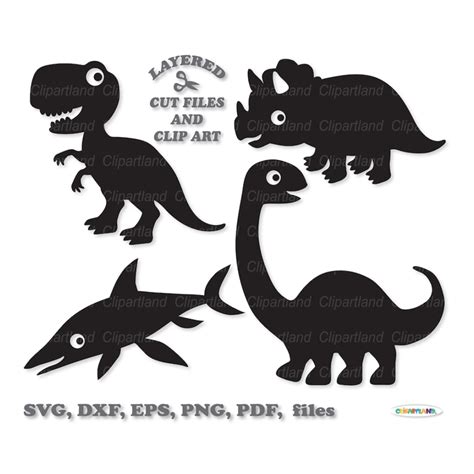 INSTANT Download. Dinosaur silhouette svg cut files. D_31. - Inspire Uplift