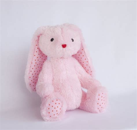 Items similar to Soft handmade stuffed toy. Pink bunny on Etsy