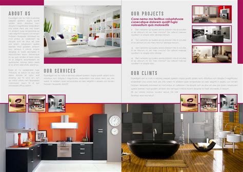 Bi-Fold Interior Brochure Design Template