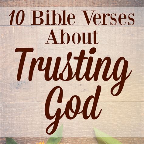 10 Bible Verses About Trusting God - Graceful Little Honey Bee