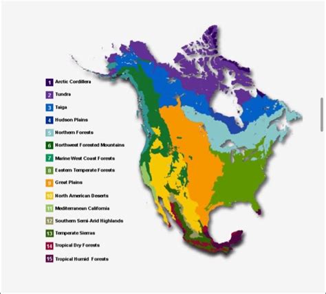 Solved NORTH AMERICAN BIOMES The map on the following page | Chegg.com