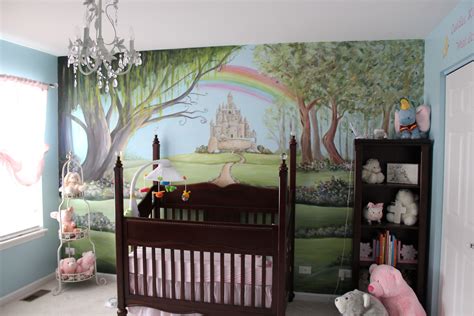 My favorite baby room mural... the enchanted forest Nature Themed Nursery, Princess Nursery ...