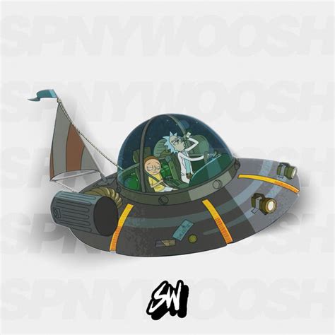 Rick and Morty Spaceship Decal | Spinnywhoosh Graphics