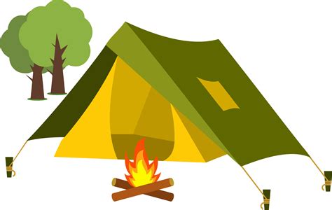 Tent Cartoon Camping Clip art - Set up a tent to make a fire png download - 2121*1343 - Free ...